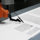Image for article titled Art Created by Industrial Robots with Chainsaws... and Quill Pens!